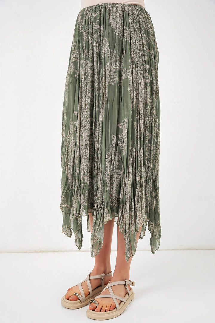 Bigdart Jupe asymétrique en tulle chiffon pour femme 8061 - Vert d'eau