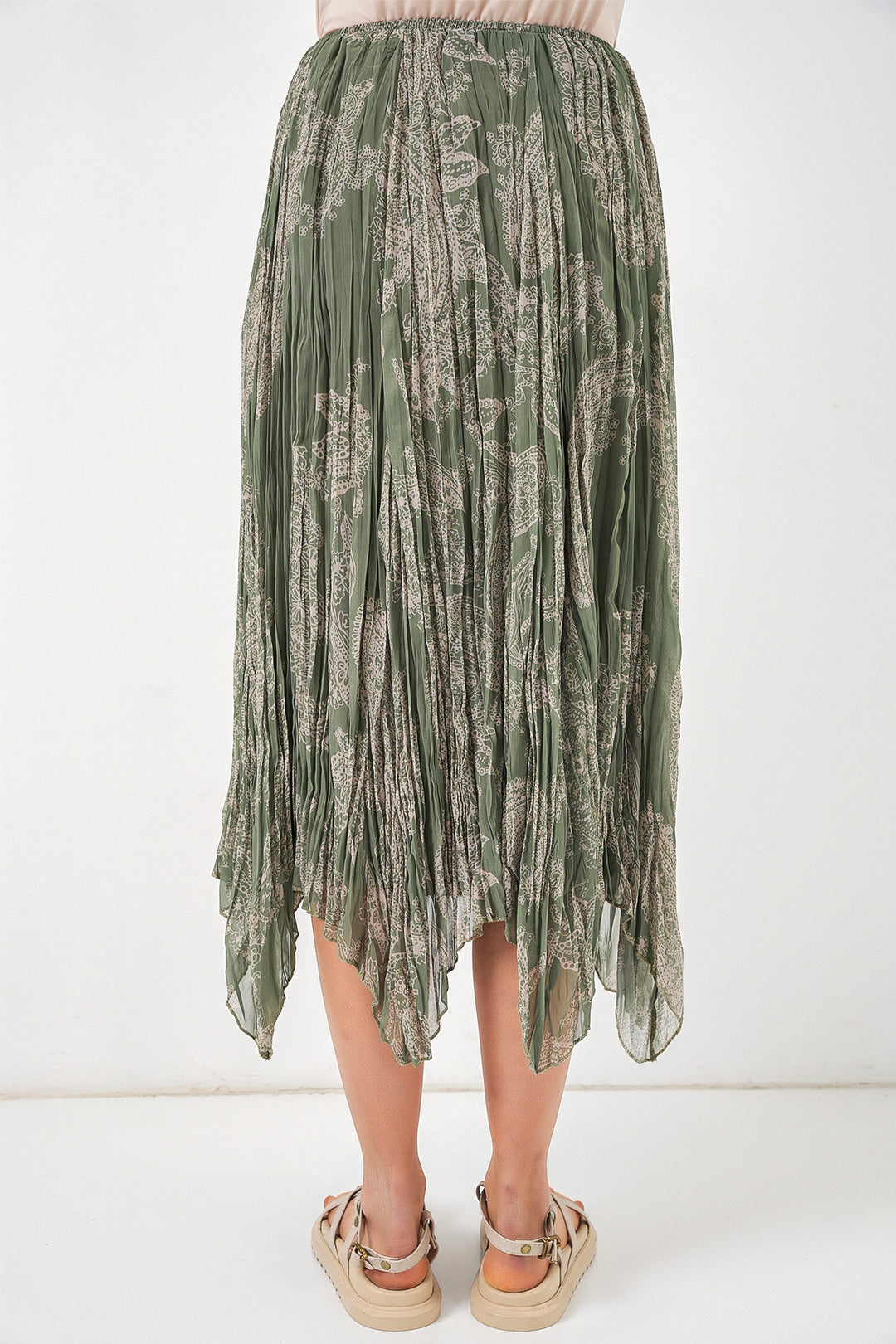 Bigdart Jupe asymétrique en tulle chiffon pour femme 8061 - Vert d'eau