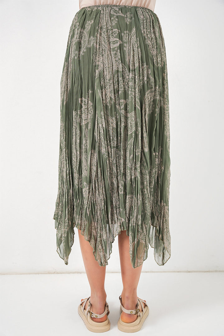 Bigdart Jupe asymétrique en tulle chiffon pour femme 8061 - Vert d'eau
