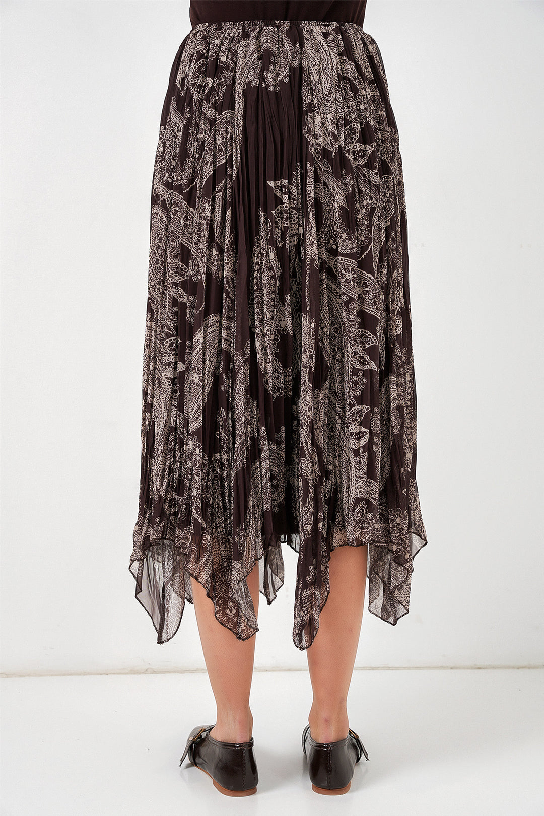 Bigdart Jupe asymétrique en tulle chiffon pour femme 8061 - Marron