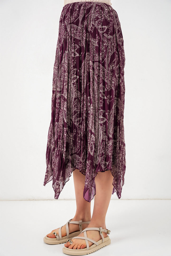 Bigdart Jupe asymétrique en tulle chiffon pour femme 8061 - Violet