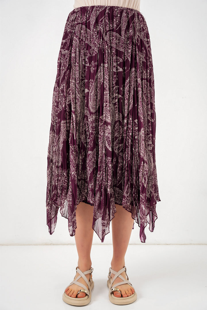 Bigdart Jupe asymétrique en tulle chiffon pour femme 8061 - Violet