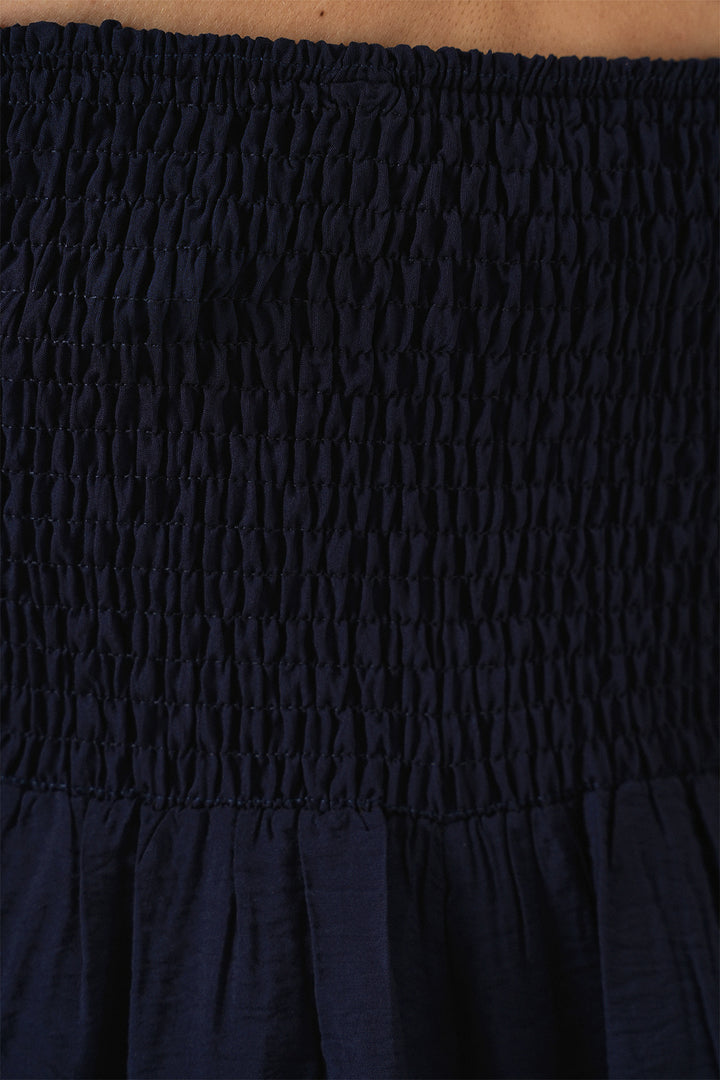 Bigdart Robe à bretelles en ayrobin pour femme 2565 - Bleu marine