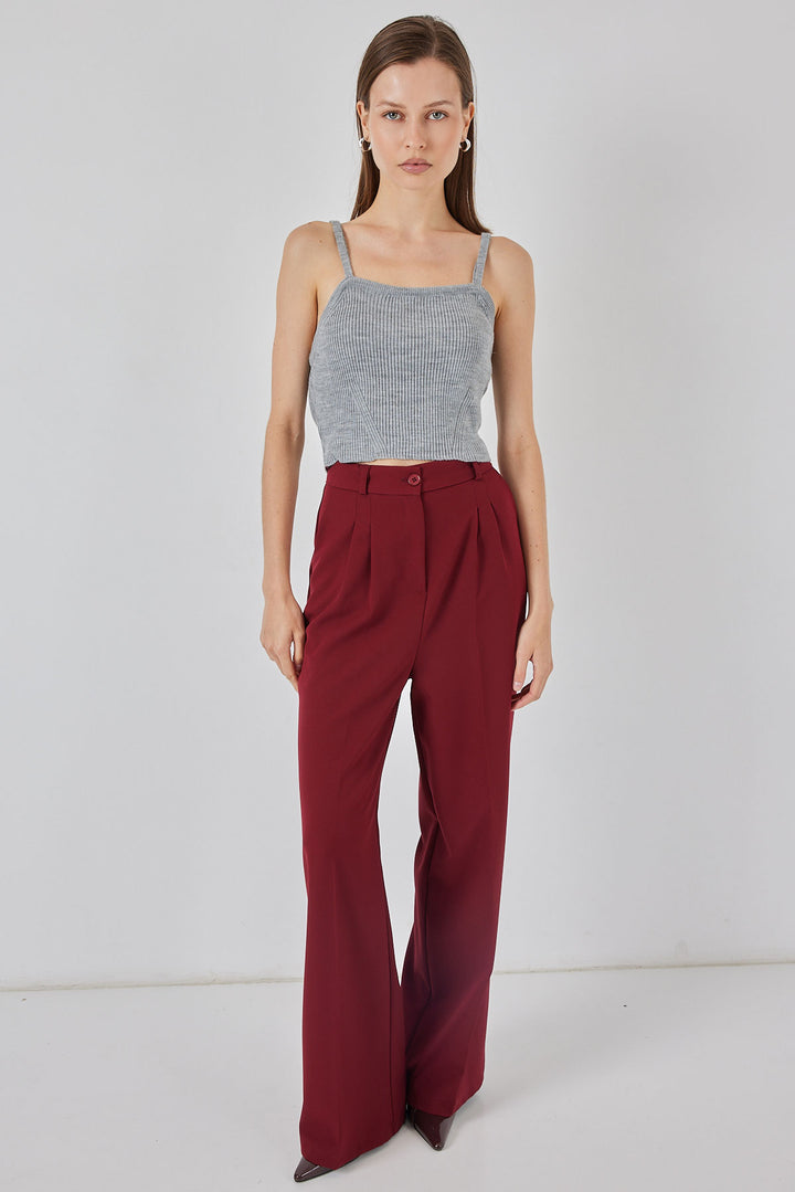 Bigdart Top Blouse à Bretelles Femme 15934 - Gris