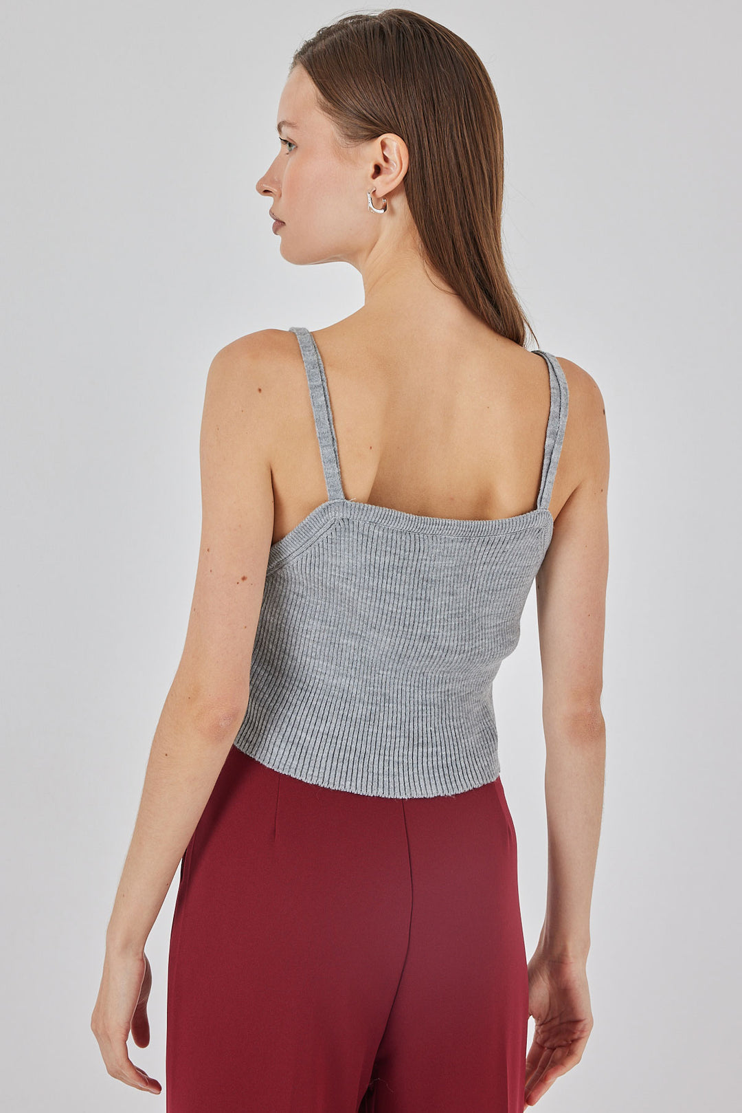 Bigdart Top Blouse à Bretelles Femme 15934 - Gris