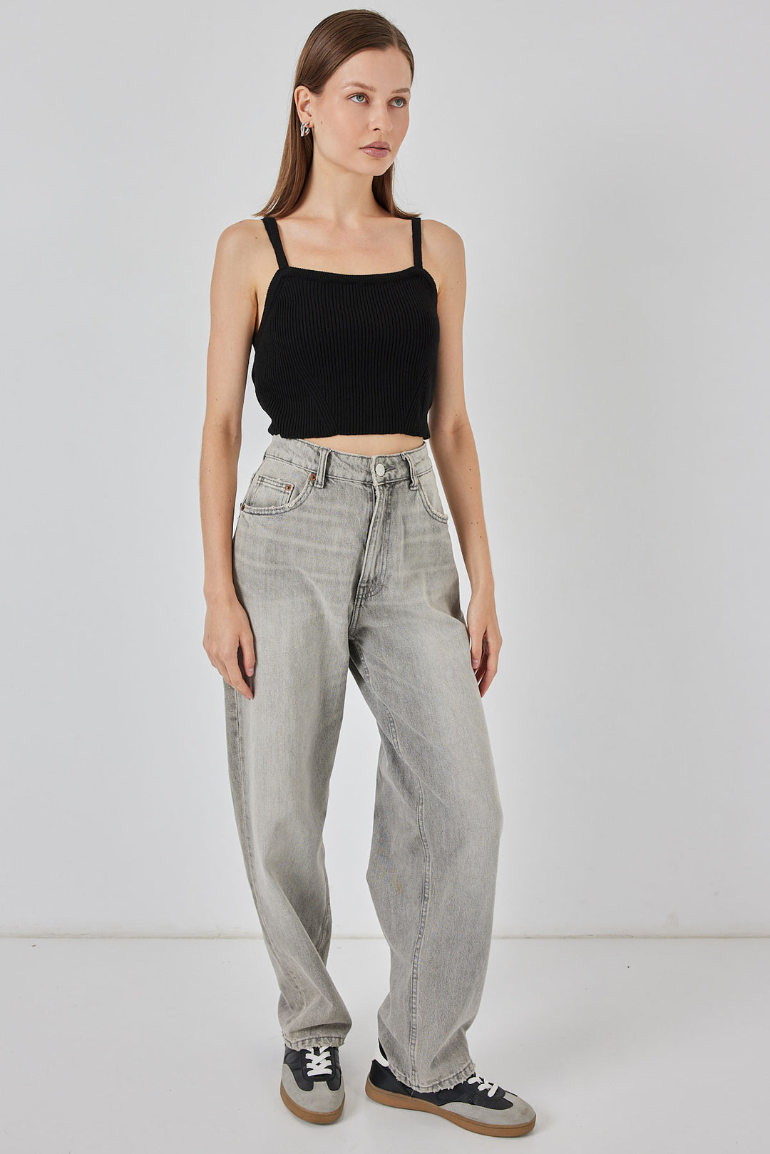 Bigdart Top Blouse à Bretelles Femme 15934 - Noir