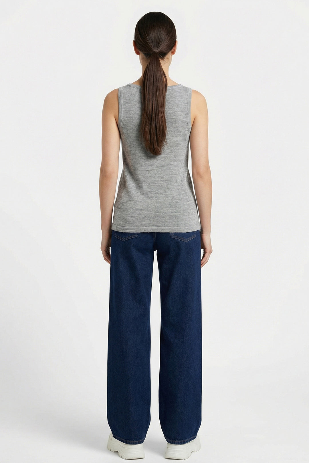 Bigdart Débardeur en tricot à bretelles pour femme 15935 - Gris