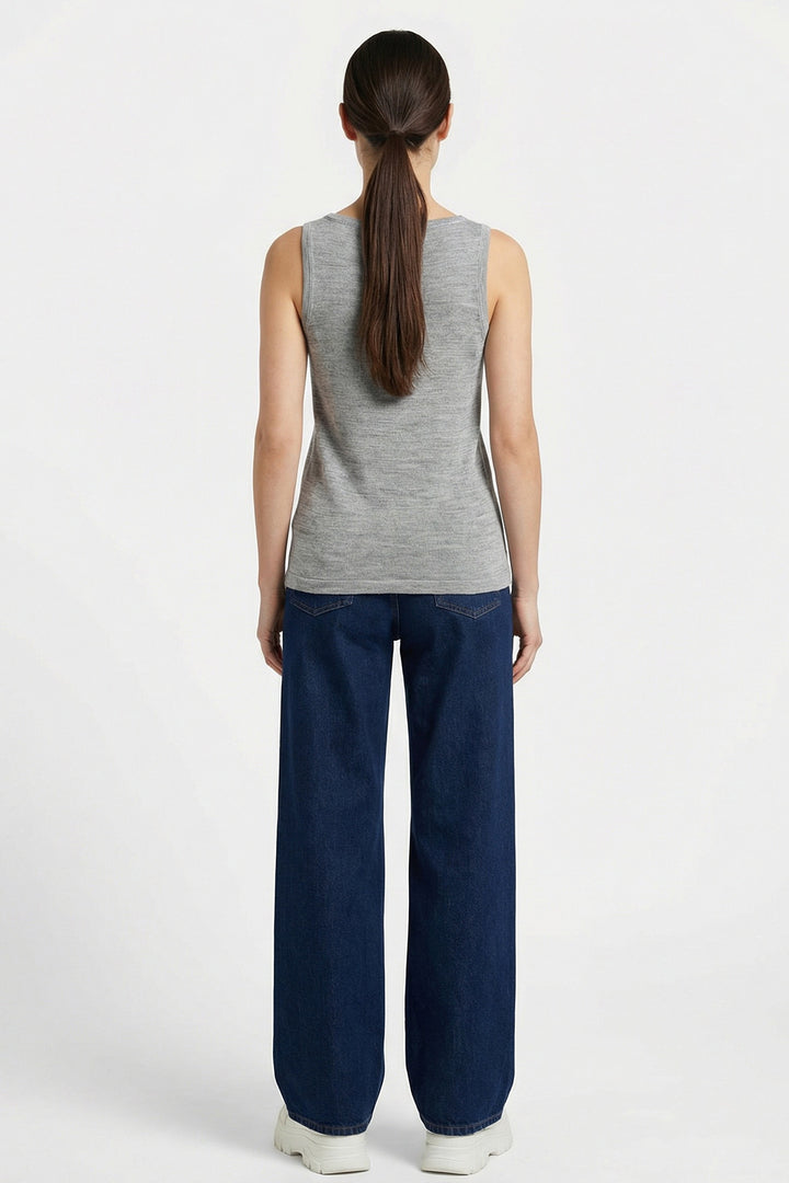 Bigdart Débardeur en tricot à bretelles pour femme 15935 - Gris