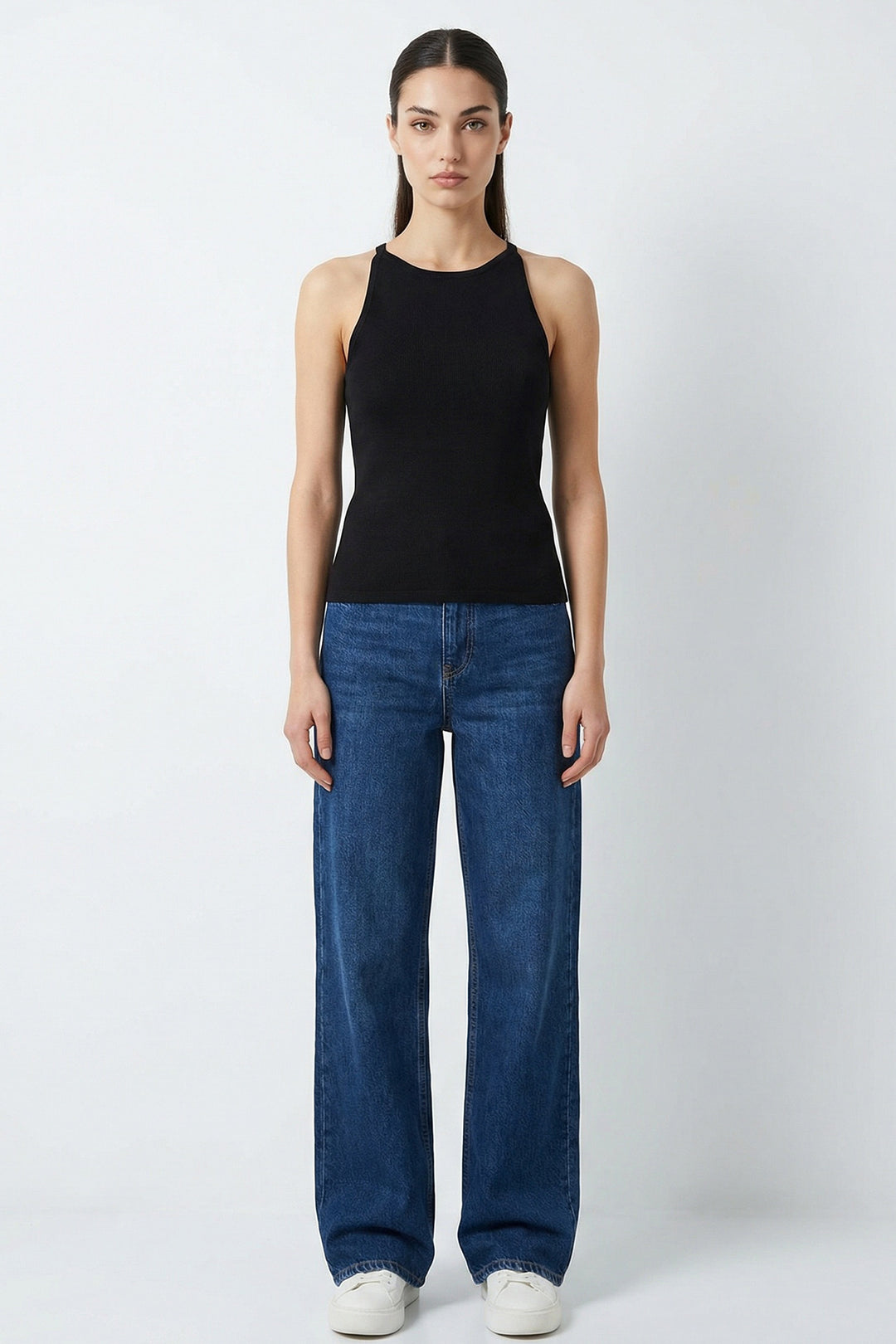 Bigdart Débardeur en tricot à bretelles pour femme 15935 - Noir