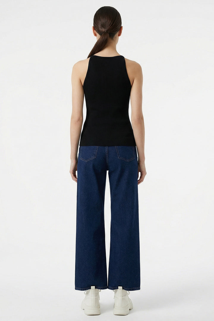 Bigdart Débardeur en tricot à bretelles pour femme 15935 - Noir