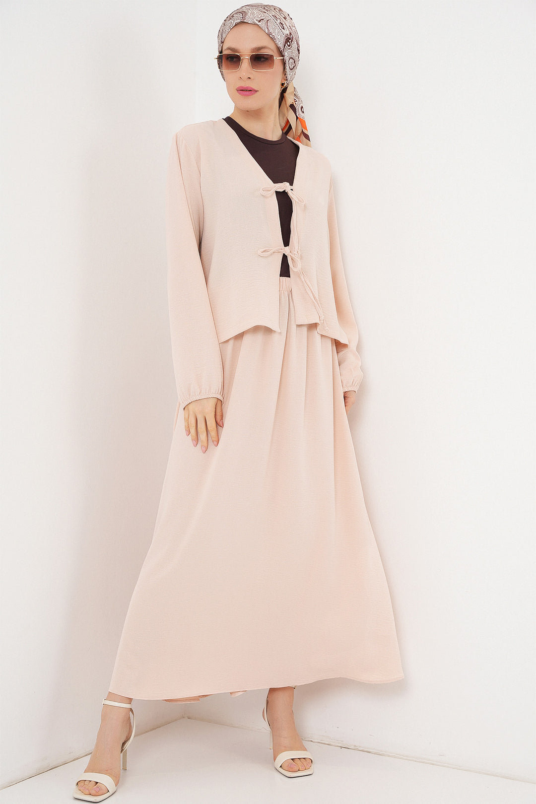 Bigdart Ensemble Jupe Kimono Ayrobin Femme 8047 - Crème