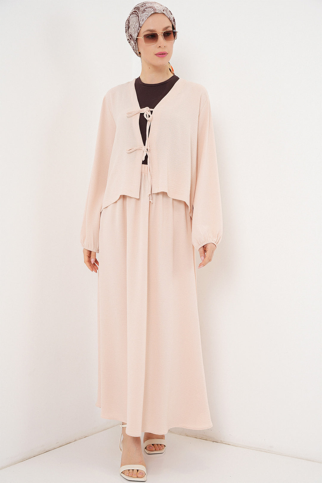 Bigdart Ensemble Jupe Kimono Ayrobin Femme 8047 - Crème