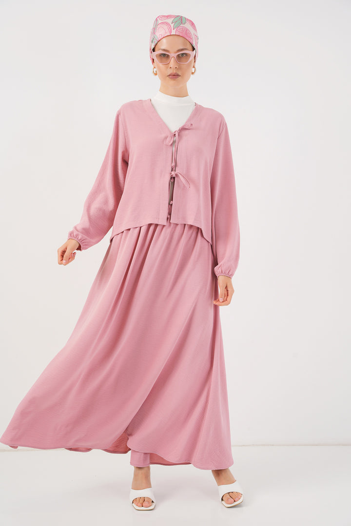 Bigdart Ensemble Jupe Kimono Ayrobin Femme 8047 - Rose