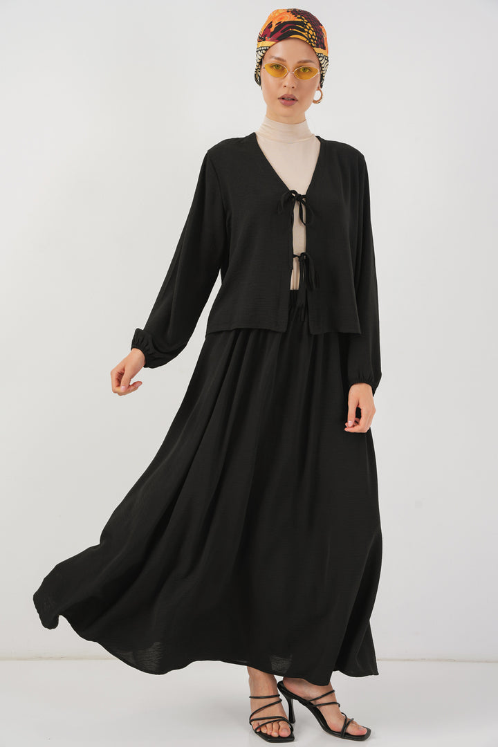Bigdart Kimono jupe femme 8047 - Noir