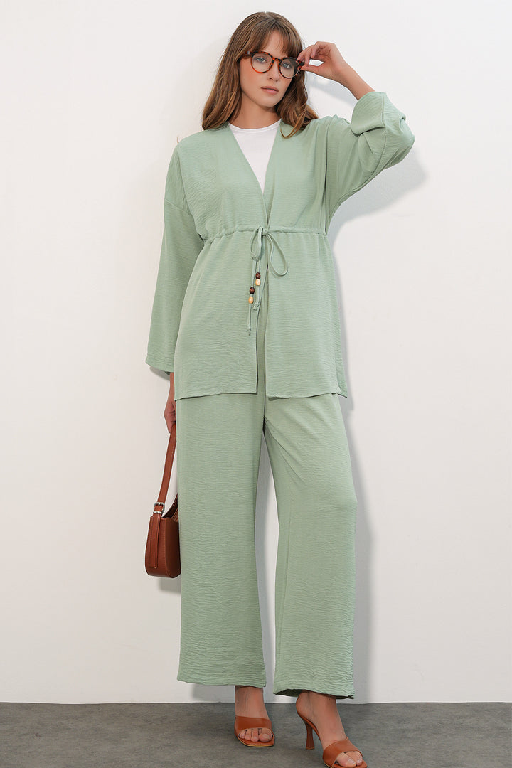 Bigdart Ensemble de 2 pantalons kimono Ayrobin pour femme 30101-E.Green