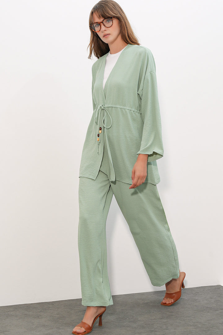 Bigdart Ensemble de 2 pantalons kimono Ayrobin pour femme 30101-E.Green