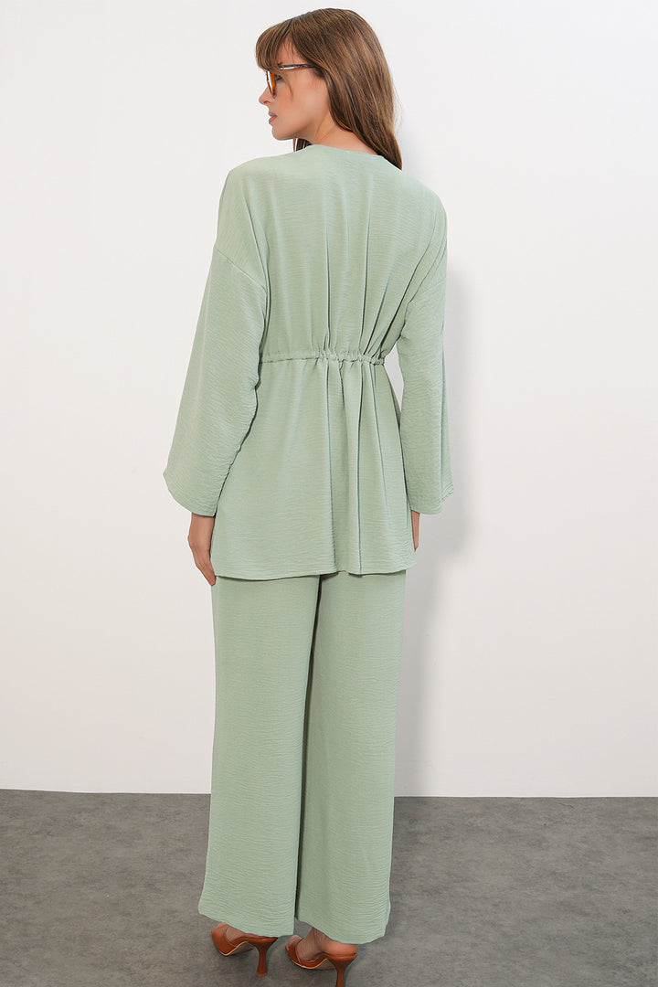 Bigdart Ensemble de 2 pantalons kimono Ayrobin pour femme 30101-E.Green