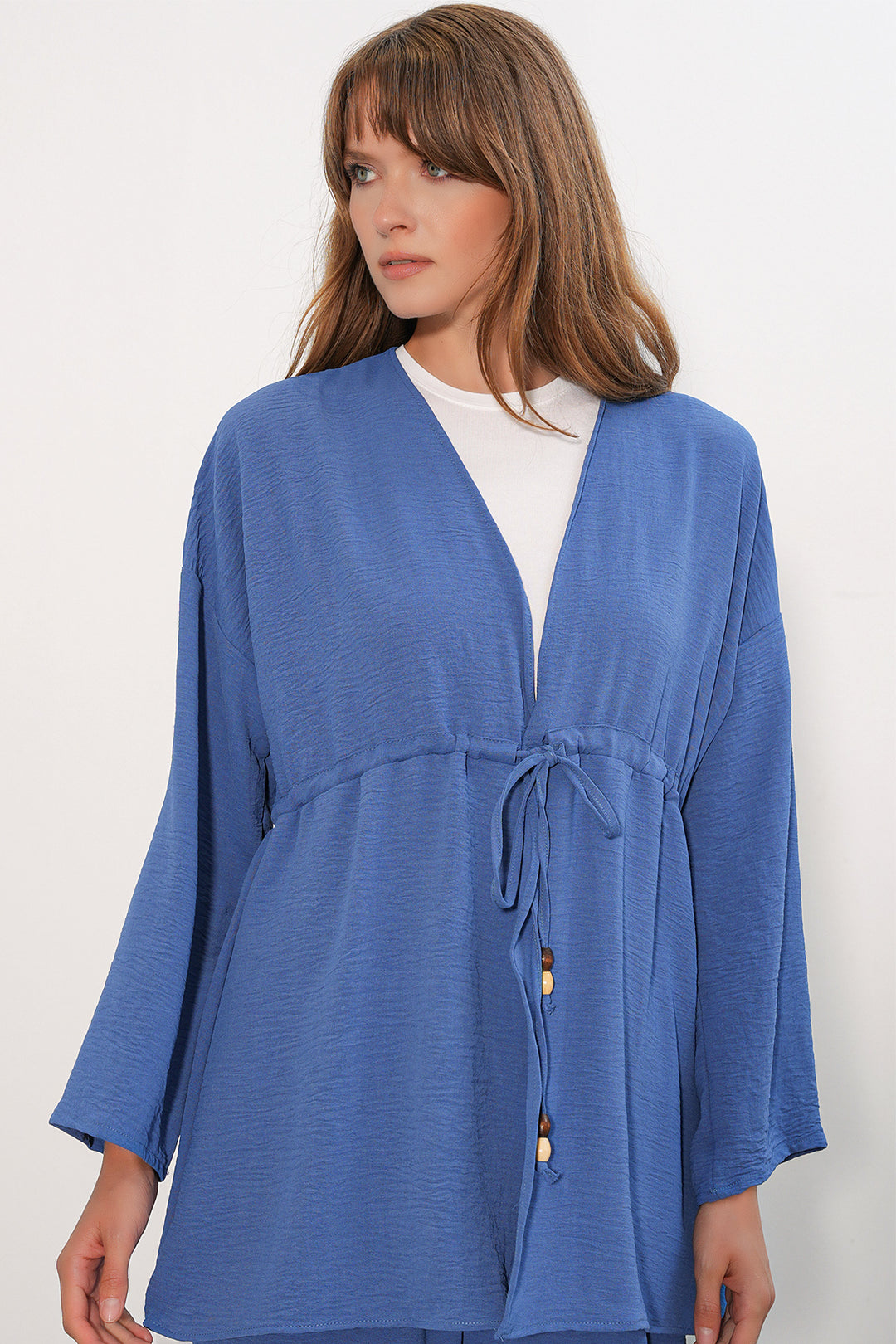 Bigdart Ensemble de 2 pantalons kimono Ayrobin pour femme 30101 - indigo