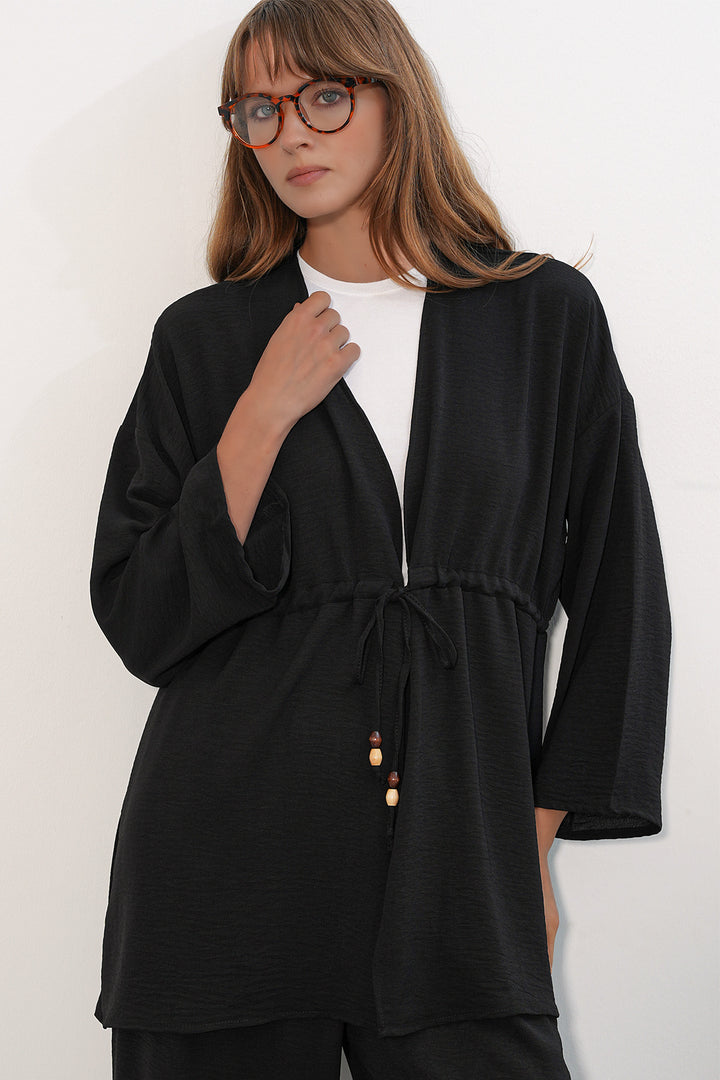 Bigdart Ensemble de 2 pantalons kimono Ayrobin pour femme 30101 - Noir