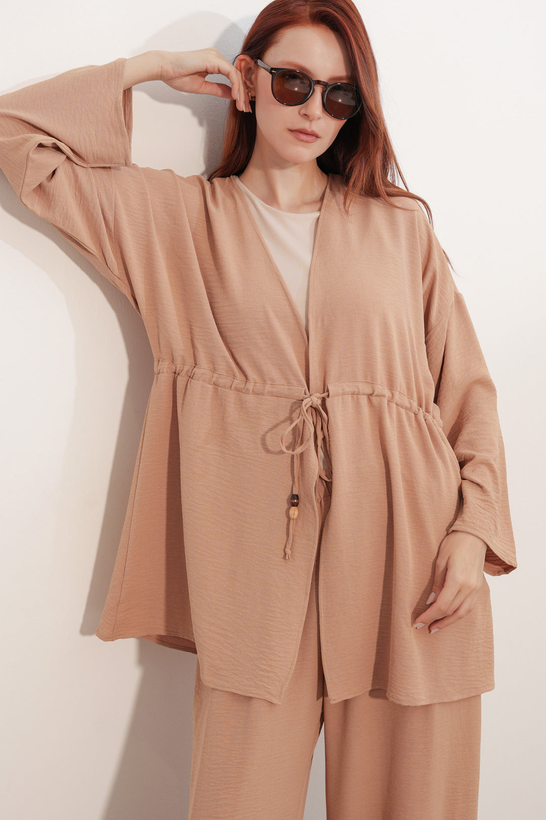Bigdart Ensemble de pantalon kimono Ayrobin pour femme 30101 - Vison