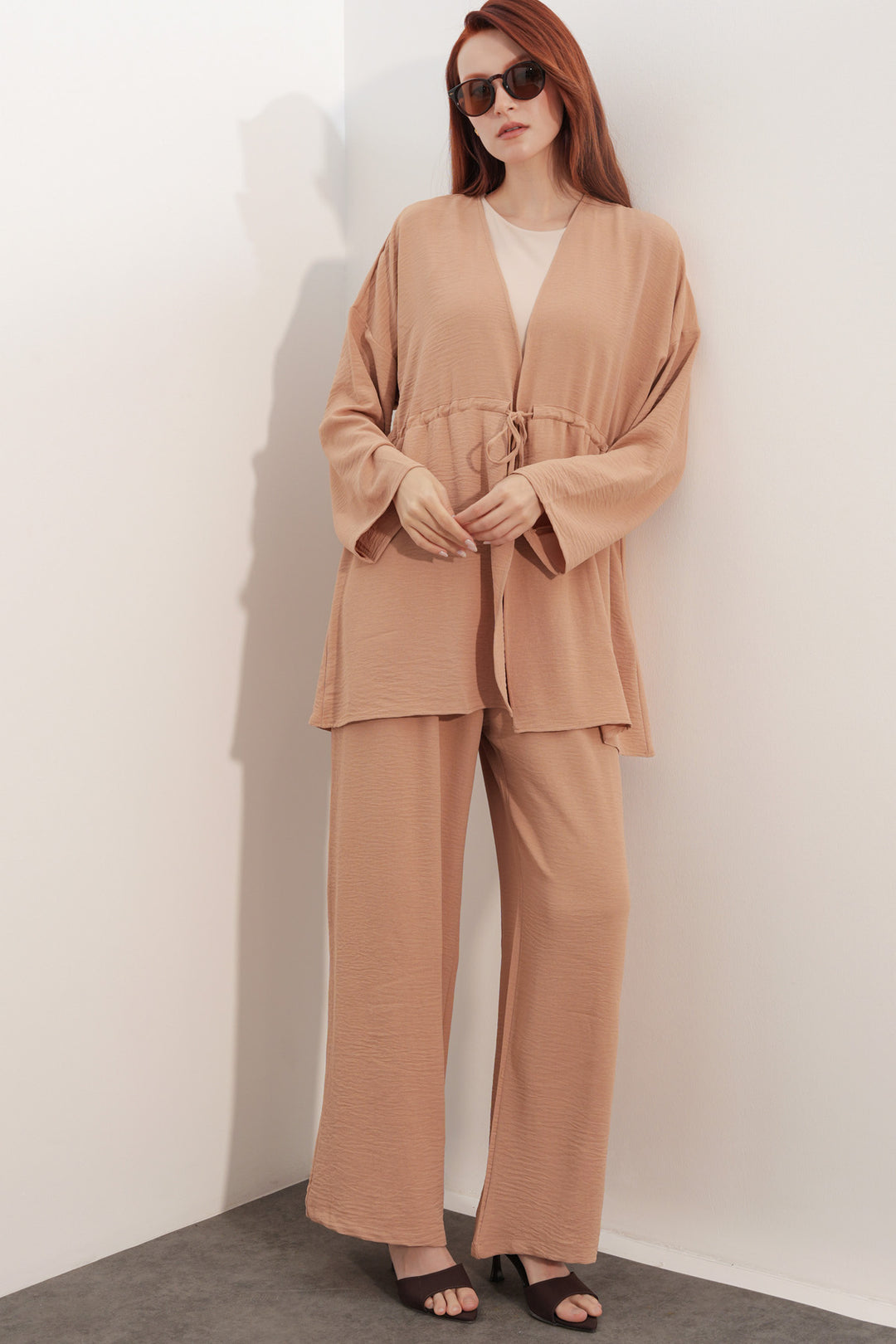 Bigdart Ensemble de pantalon kimono Ayrobin pour femme 30101 - Vison