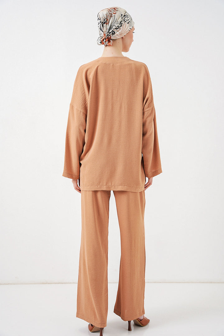Bigdart Ensemble pantalon kimono ayrobin pour femmes 6739 - Biscuit