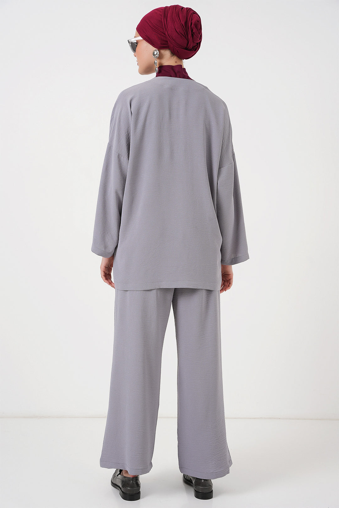 Bigdart Ensemble à deux pièces en Ayrobin kimono pour femme 6739 - Gris