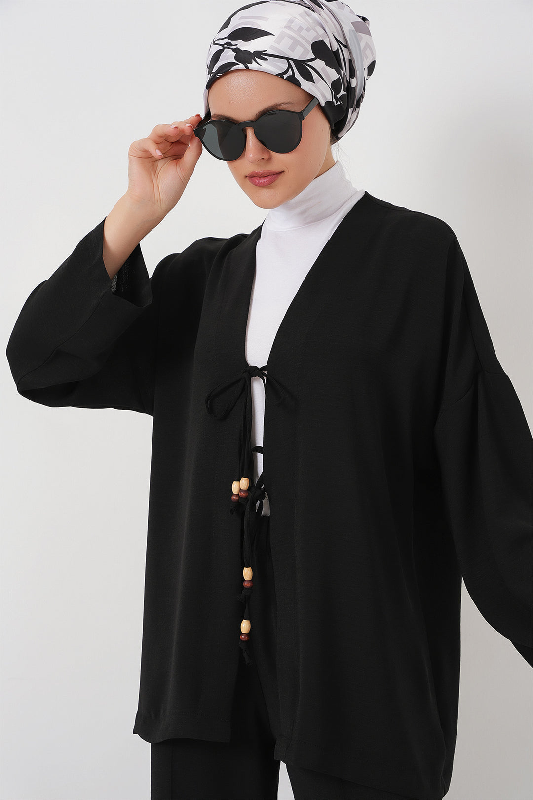 Bigdart Ensemble à deux pièces en Ayrobin kimono pour femme 6739 - Noir