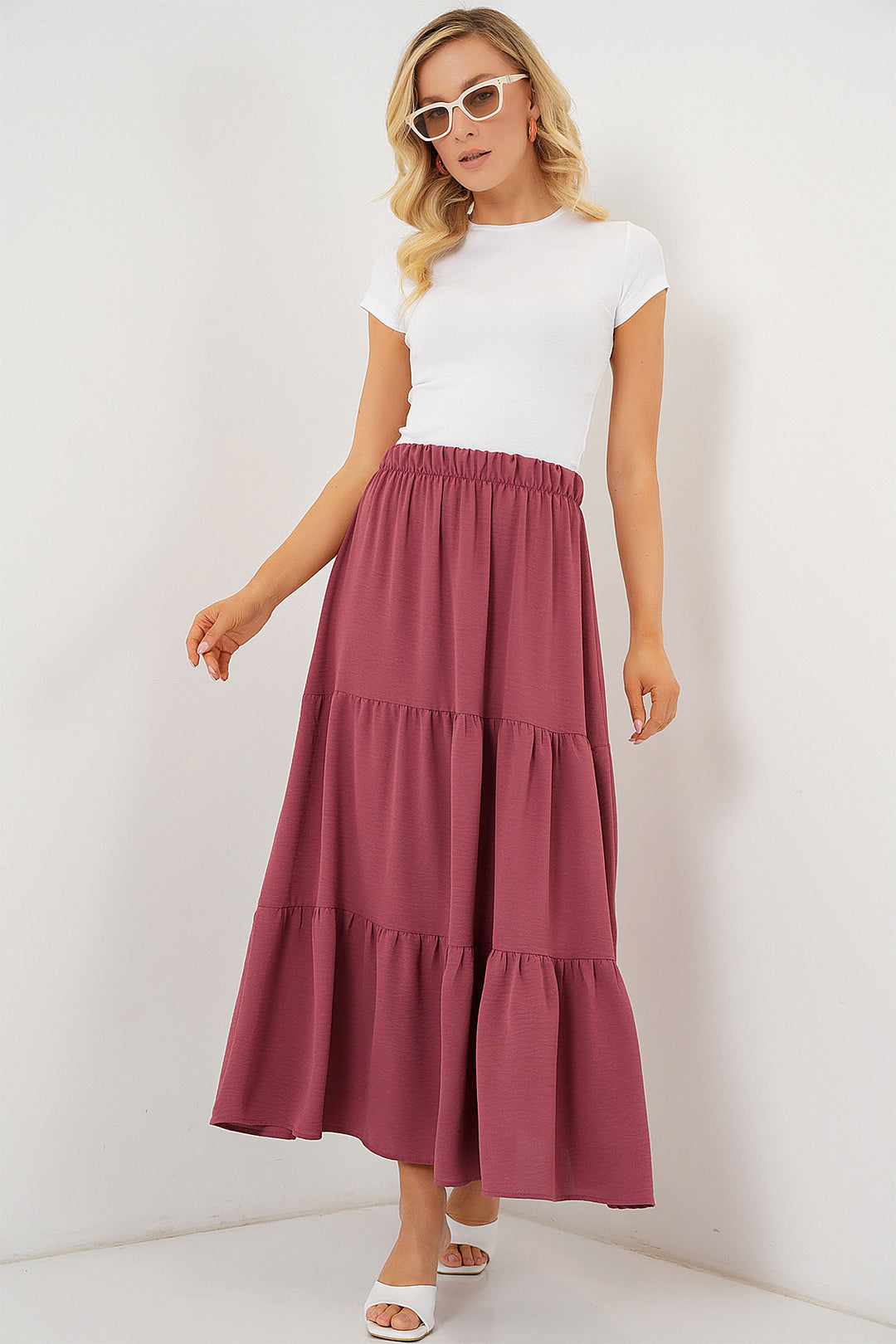 Bigdart Jupe Longue Ayrobin Femme 8048 - Rose Poudré