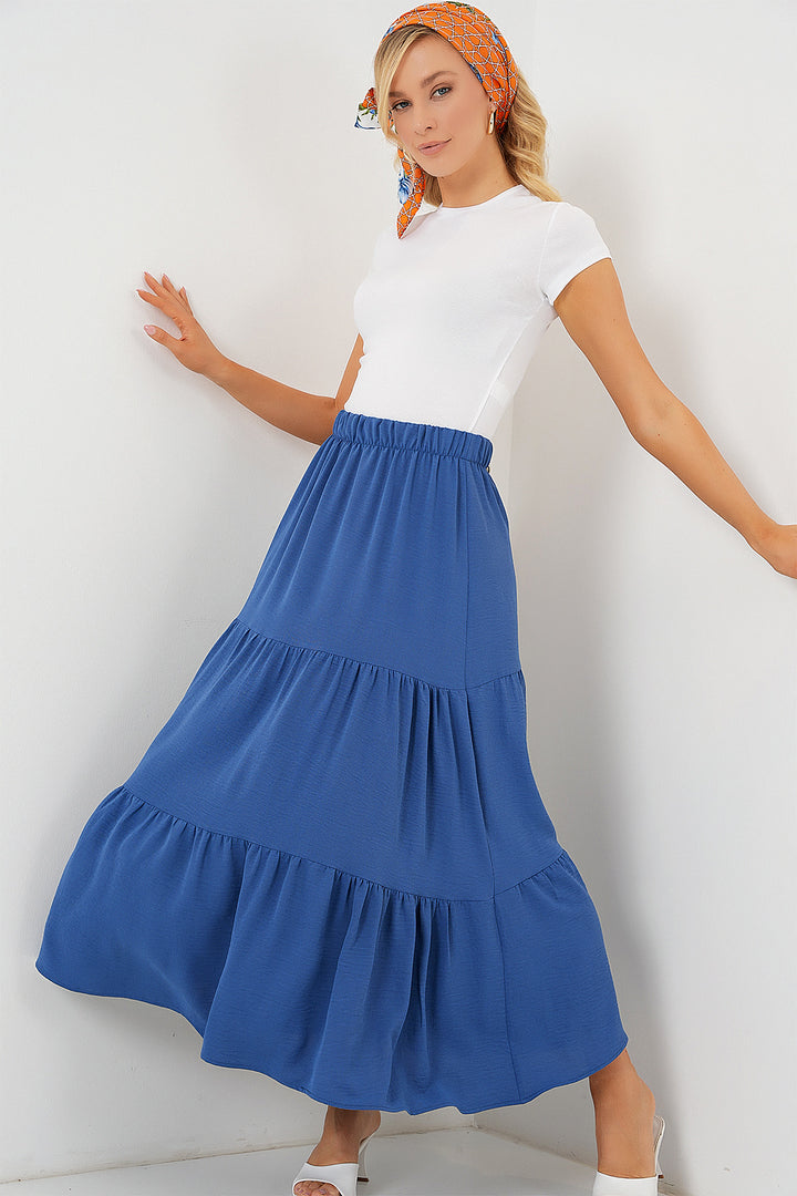 Bigdart Jupe longue en Ayrobin pour femme 8048 - Indigo