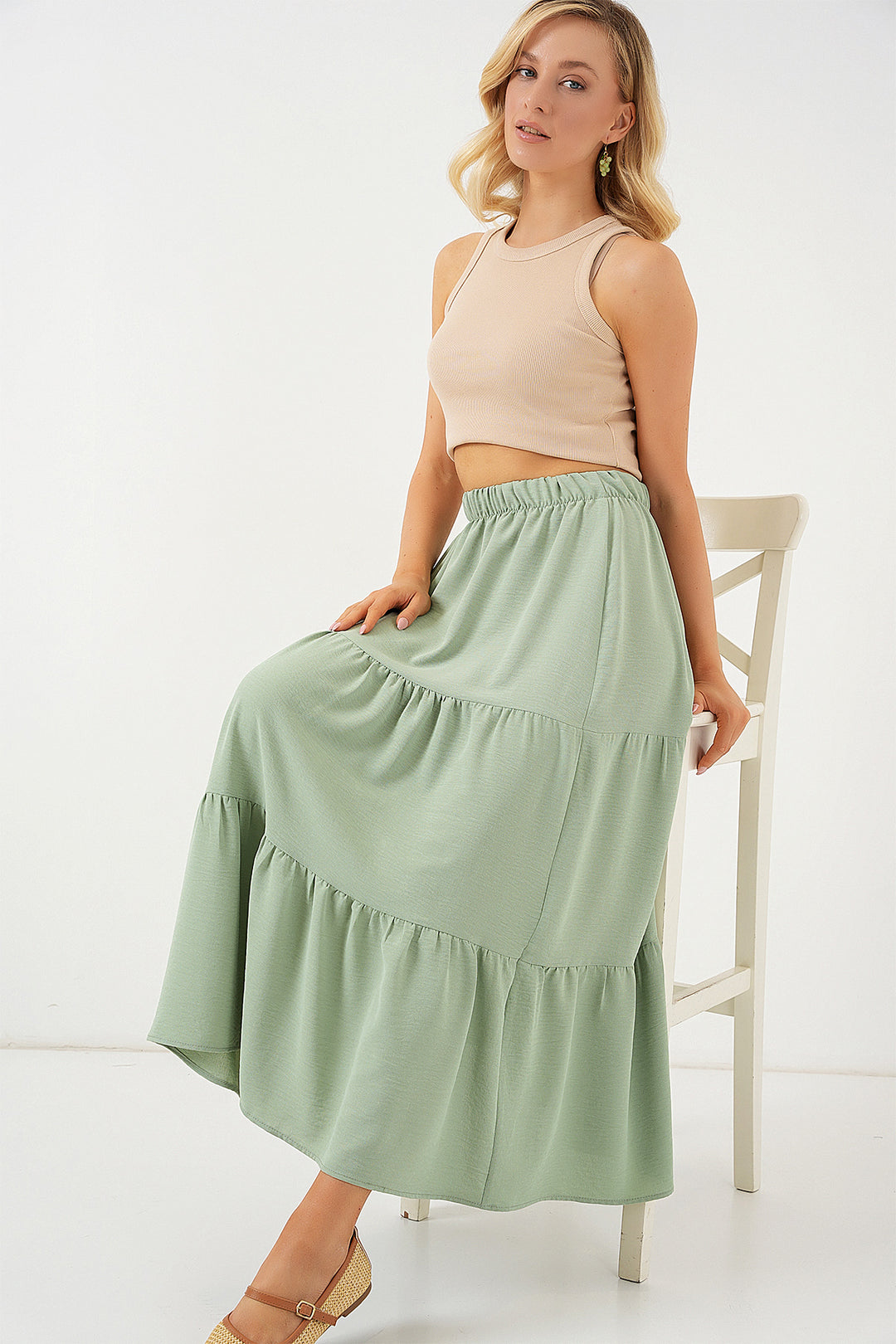 Bigdart Jupe Longue Ayrobin Femme 8048 - Menthe