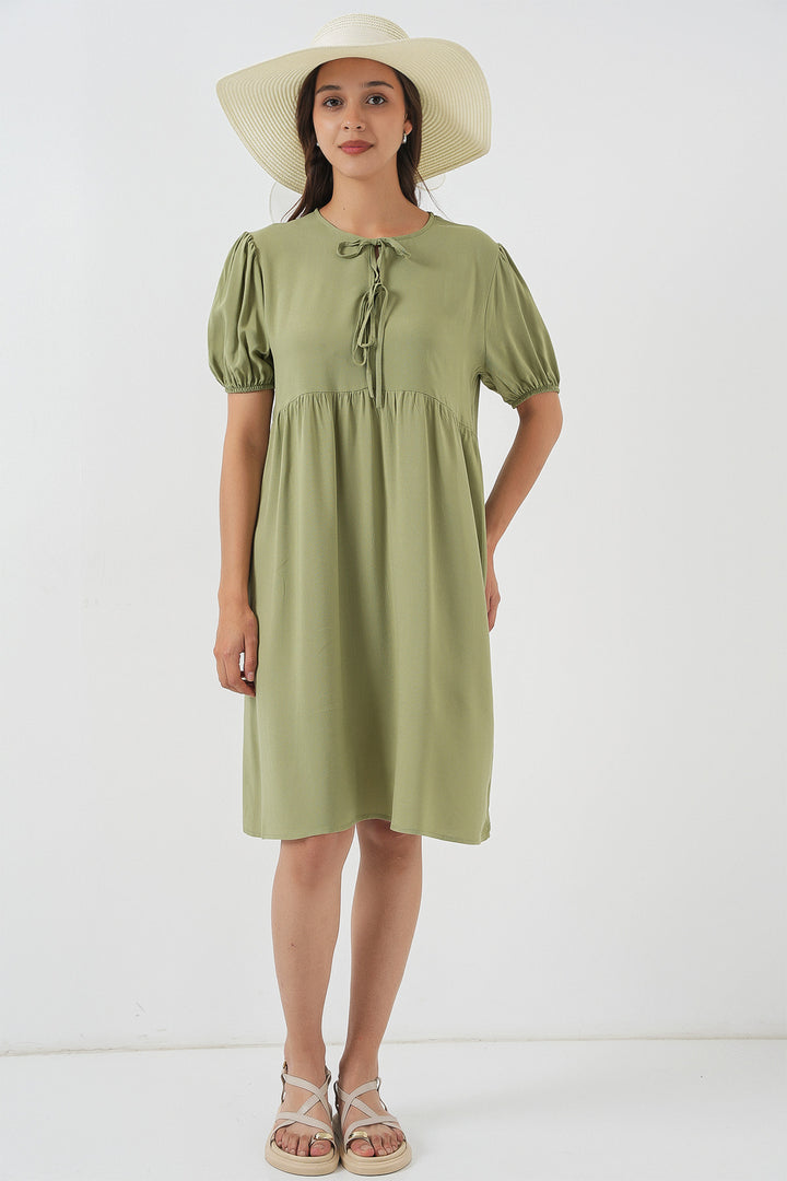 Bigdart Robe midi à lacets pour femme 2575 - C. Vert d'eau