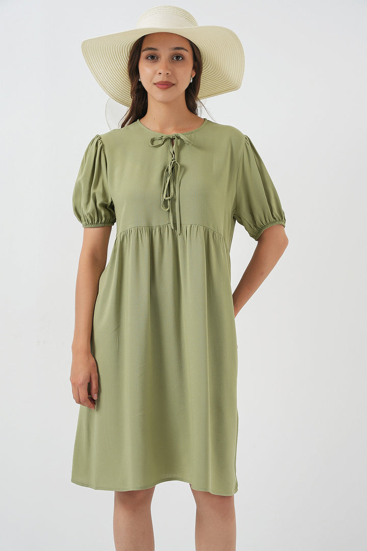 Bigdart Robe midi à lacets pour femme 2575 - C. Vert d'eau