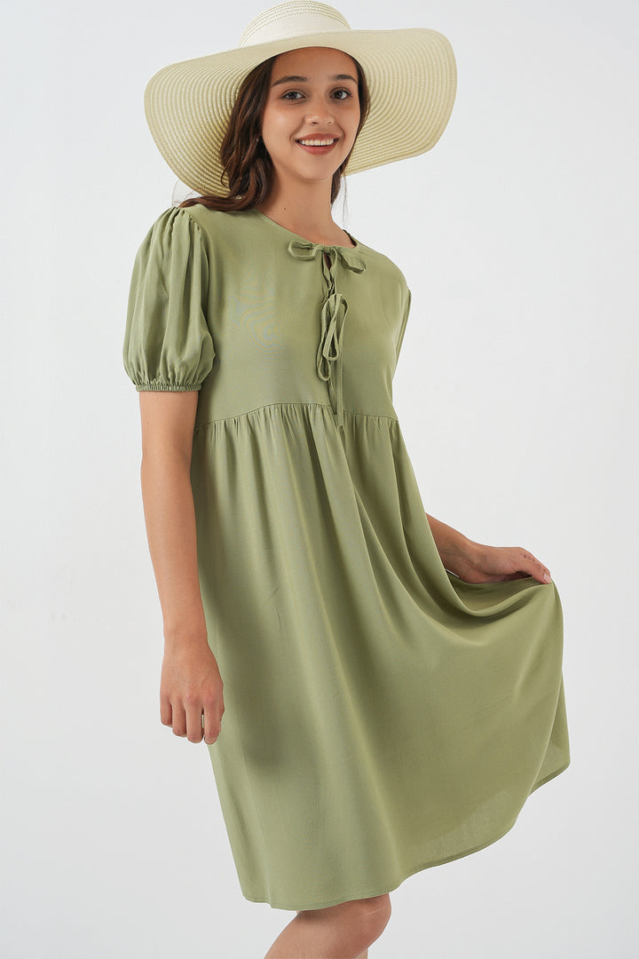 Bigdart Robe midi à lacets pour femme 2575 - C. Vert d'eau