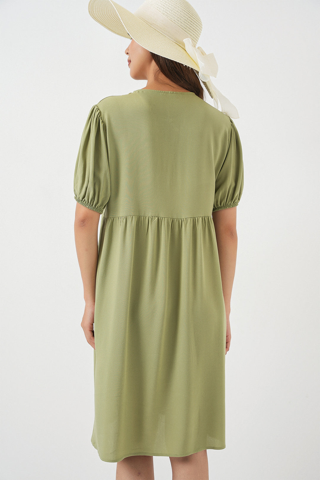 Bigdart Robe midi à lacets pour femme 2575 - C. Vert d'eau