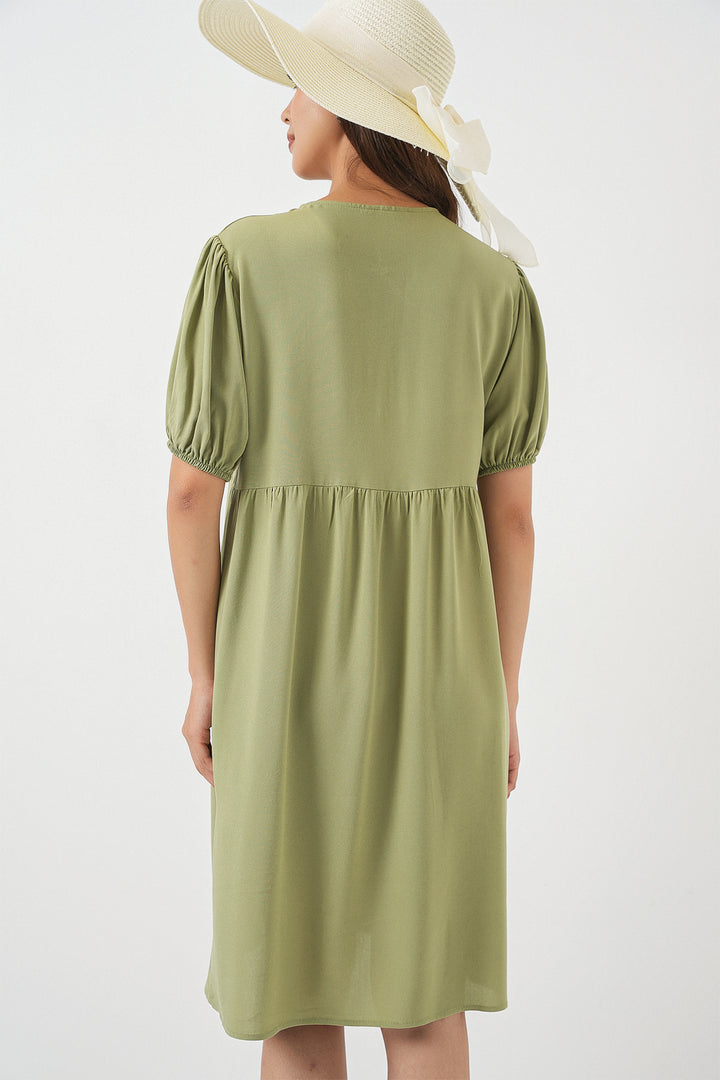 Bigdart Robe midi à lacets pour femme 2575 - C. Vert d'eau