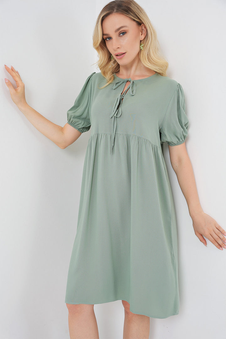 Bigdart Robe midi à lacets pour femme 2575 - Vert d'eau