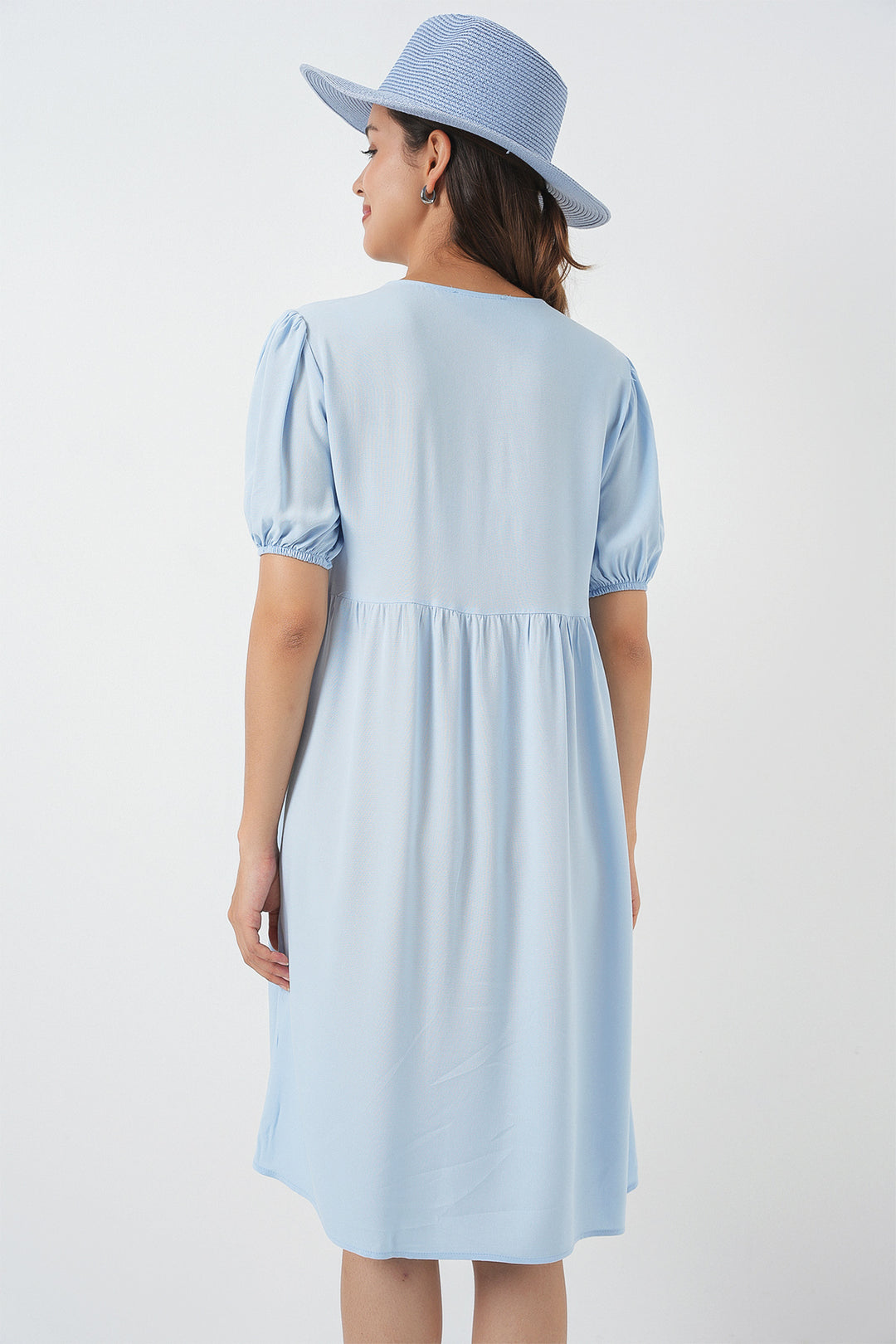 Bigdart Robe midi à lacets pour femme 2575 - Bleu