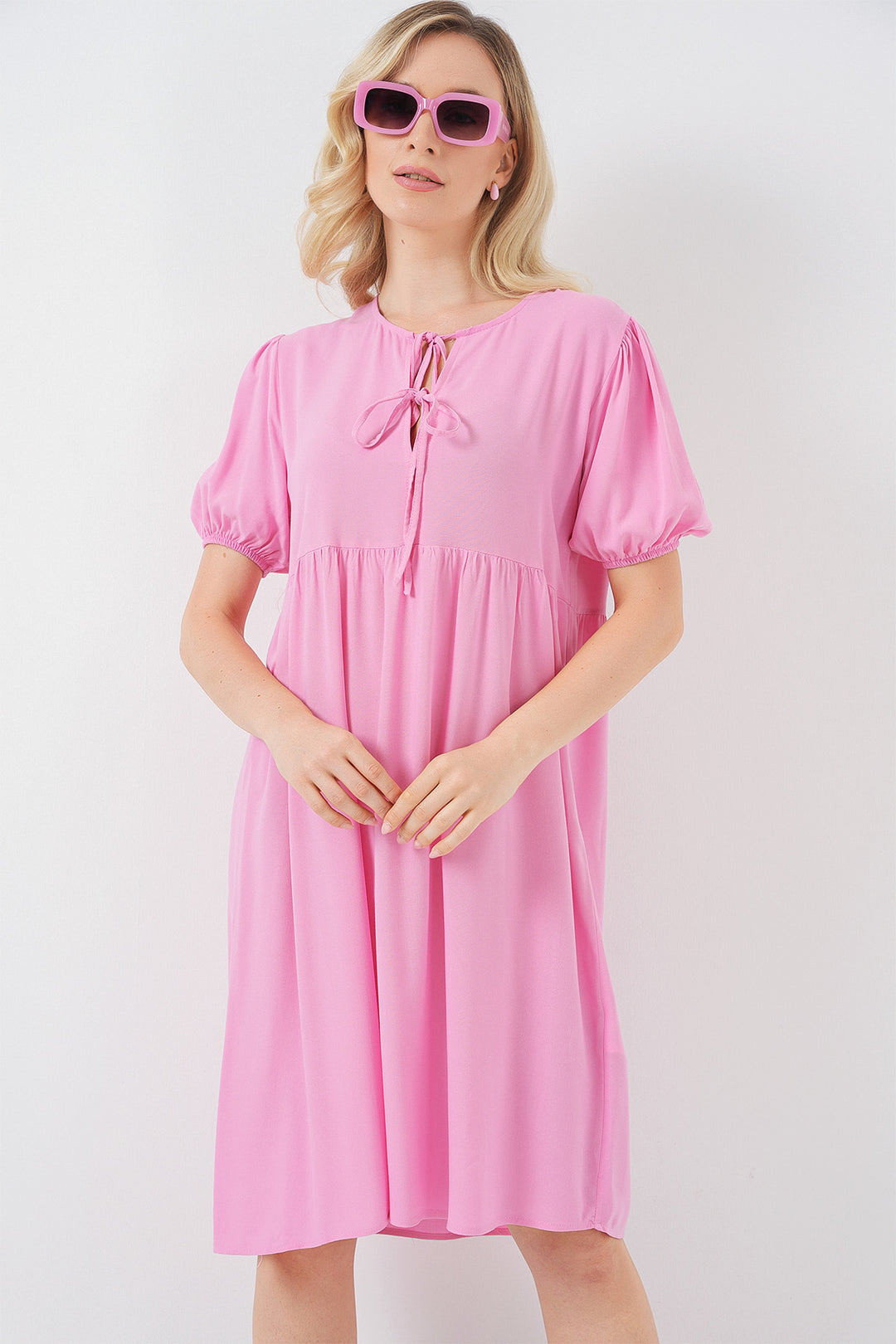 Bigdart Robe midi à lacets pour femme 2575 - Rose