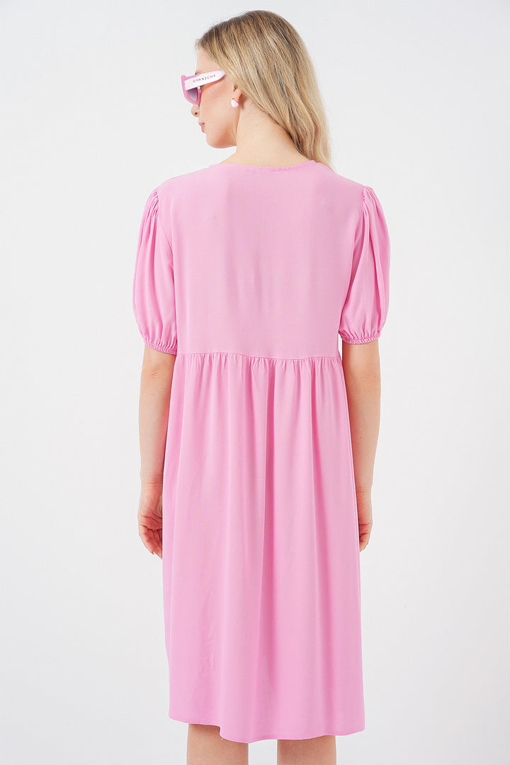 Bigdart Robe midi à lacets pour femme 2575 - Rose