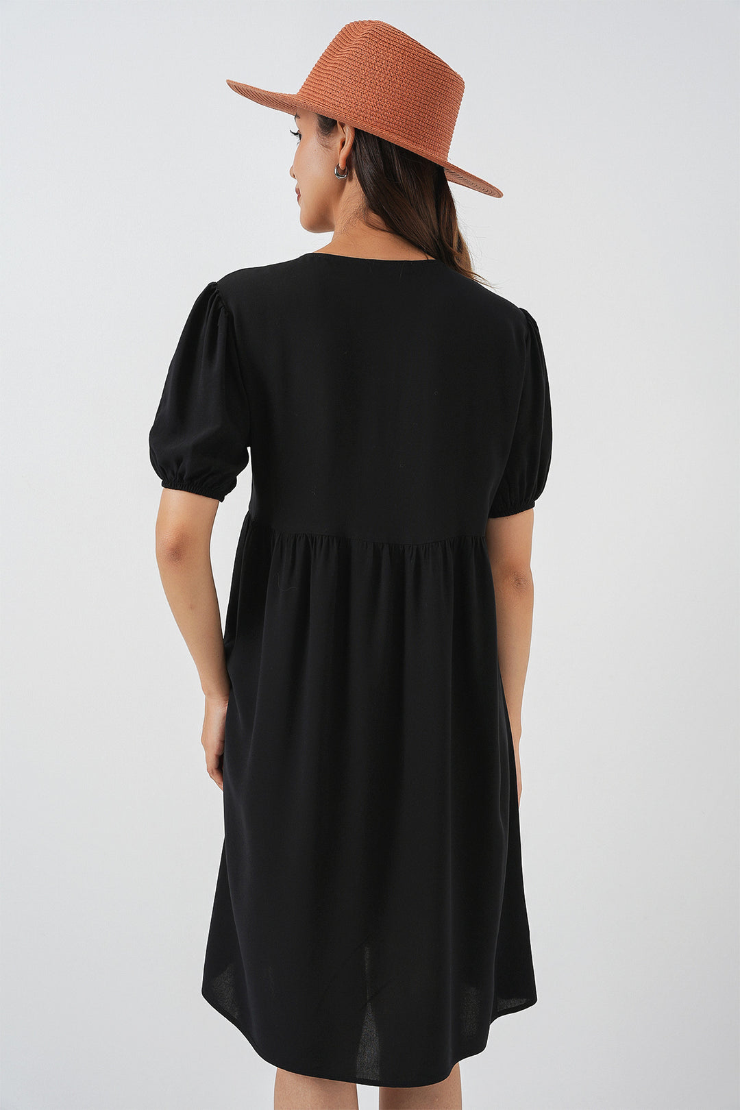 Bigdart Robe midi à lacets pour femme 2575 - Noir