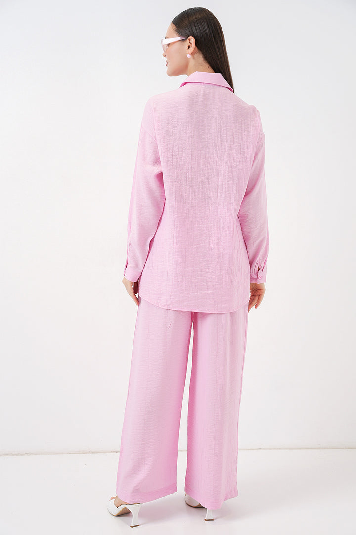 Bigdart Ensemble de Tunique et Pantalon à Lacets Femme 6752 - Poudré
