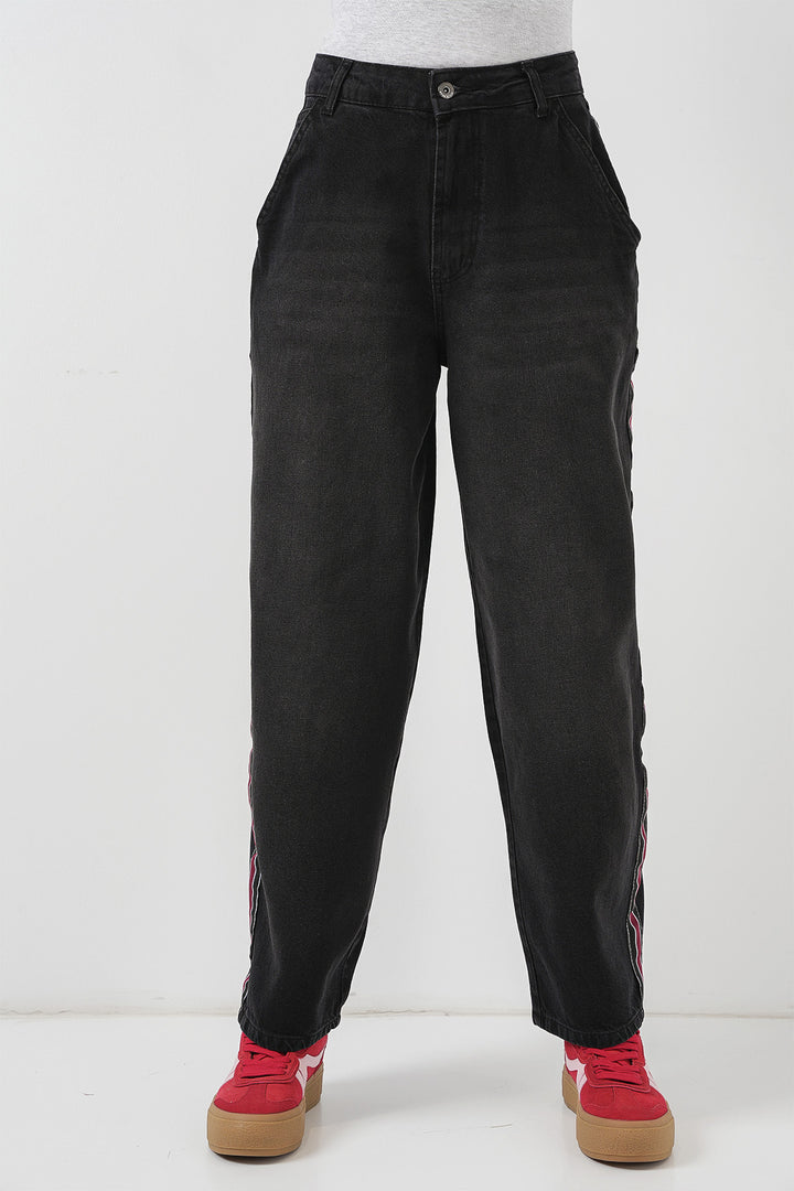 Bigdart Pantalon en jean baggy pour femme 6700 - si̇yah