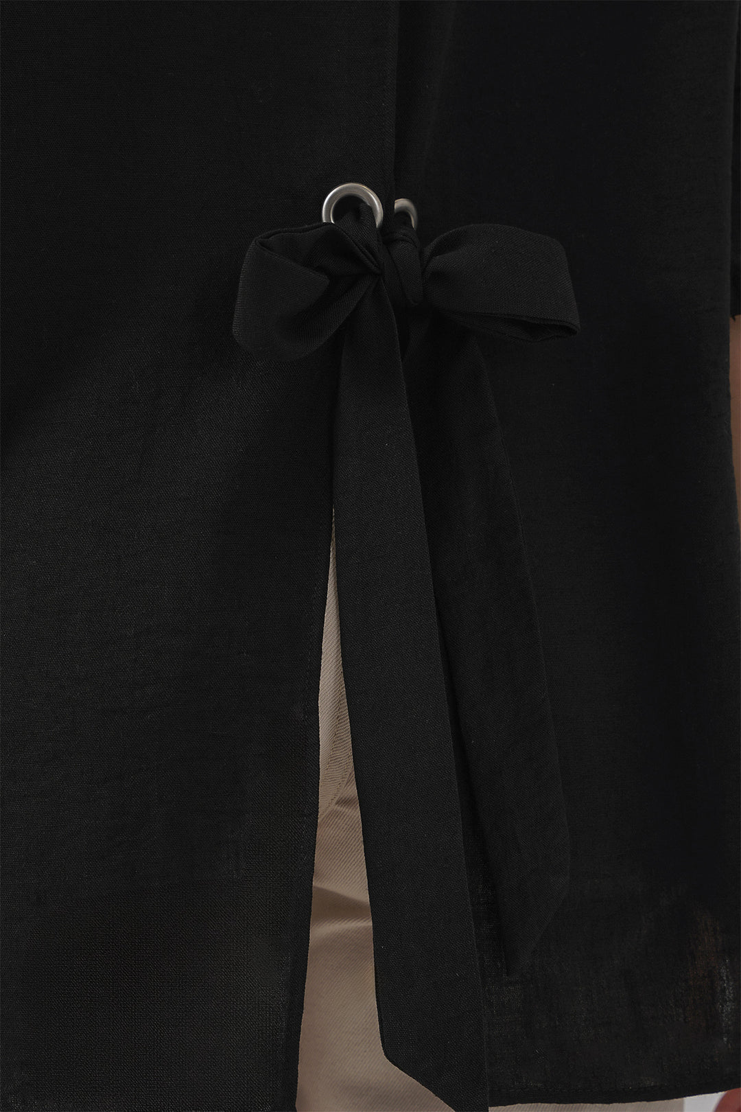 Bigdart Chemise en ayrobin à lien pour femme 20290 - Noir