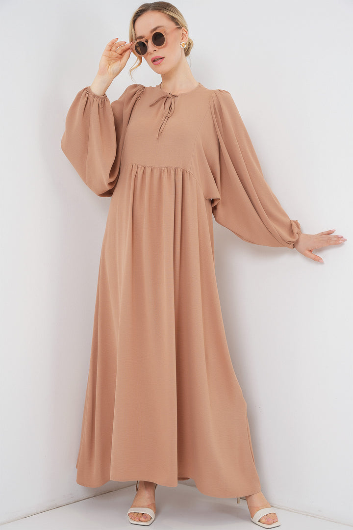 Bigdart Robe longue à manches ballon femme 2464 - bisküvi