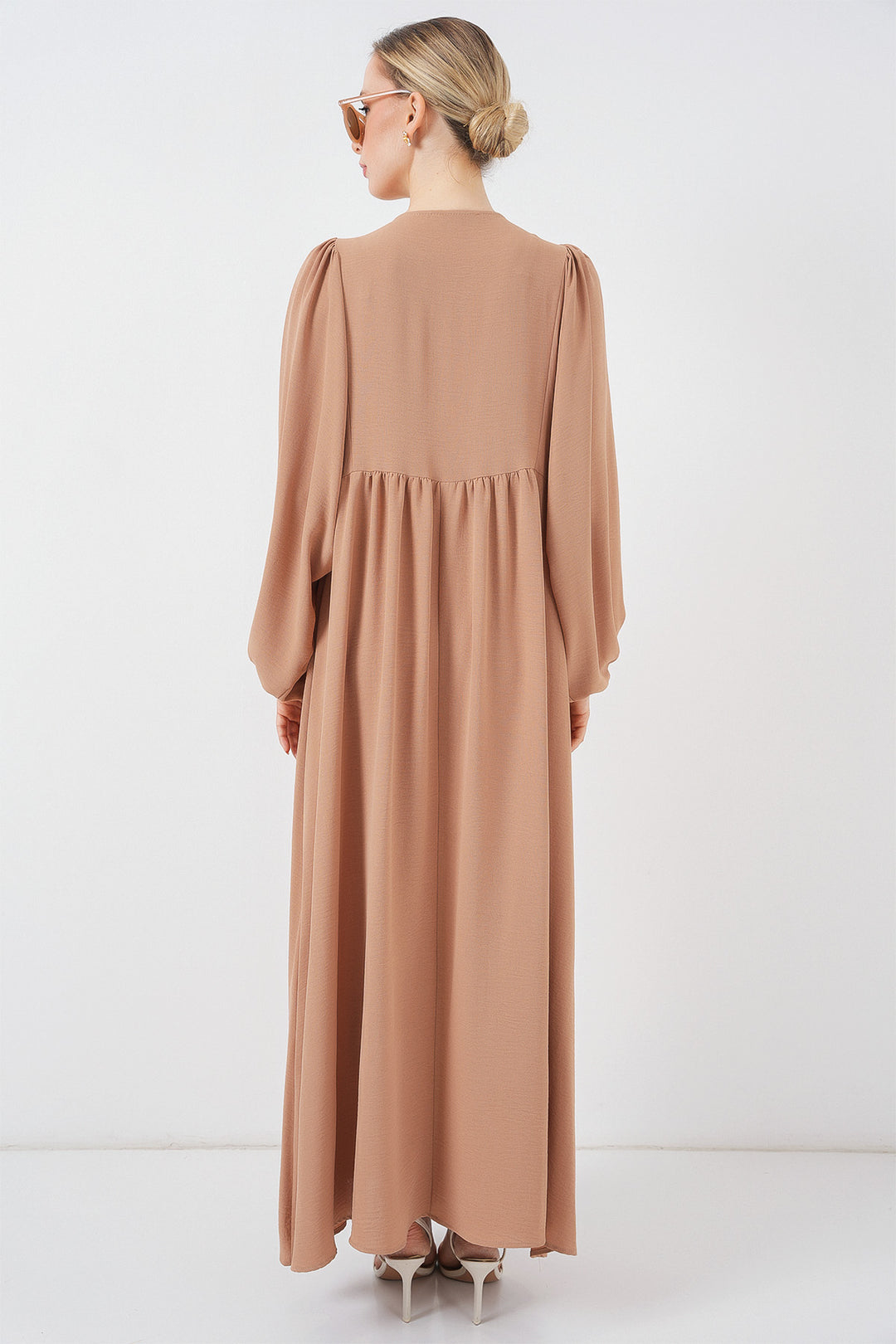 Bigdart Robe longue à manches ballon pour femme 2464 - bisküvi