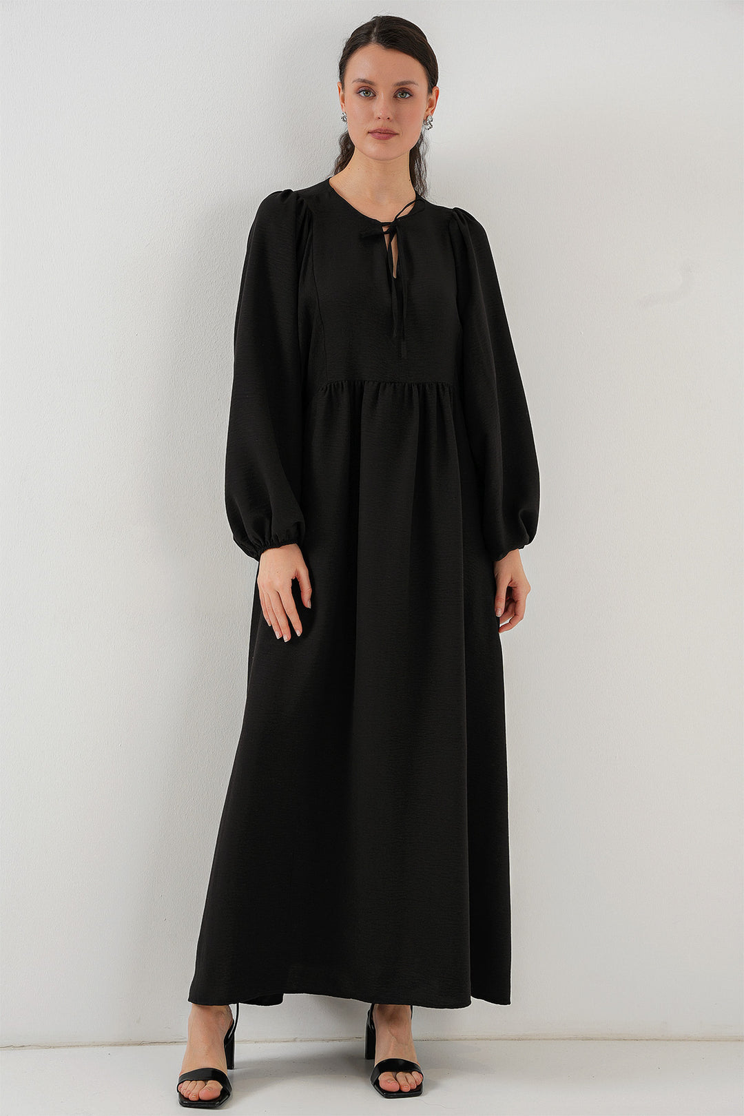 Bigdart Robe de hijab à manches ballon pour femme 2464 - Noir