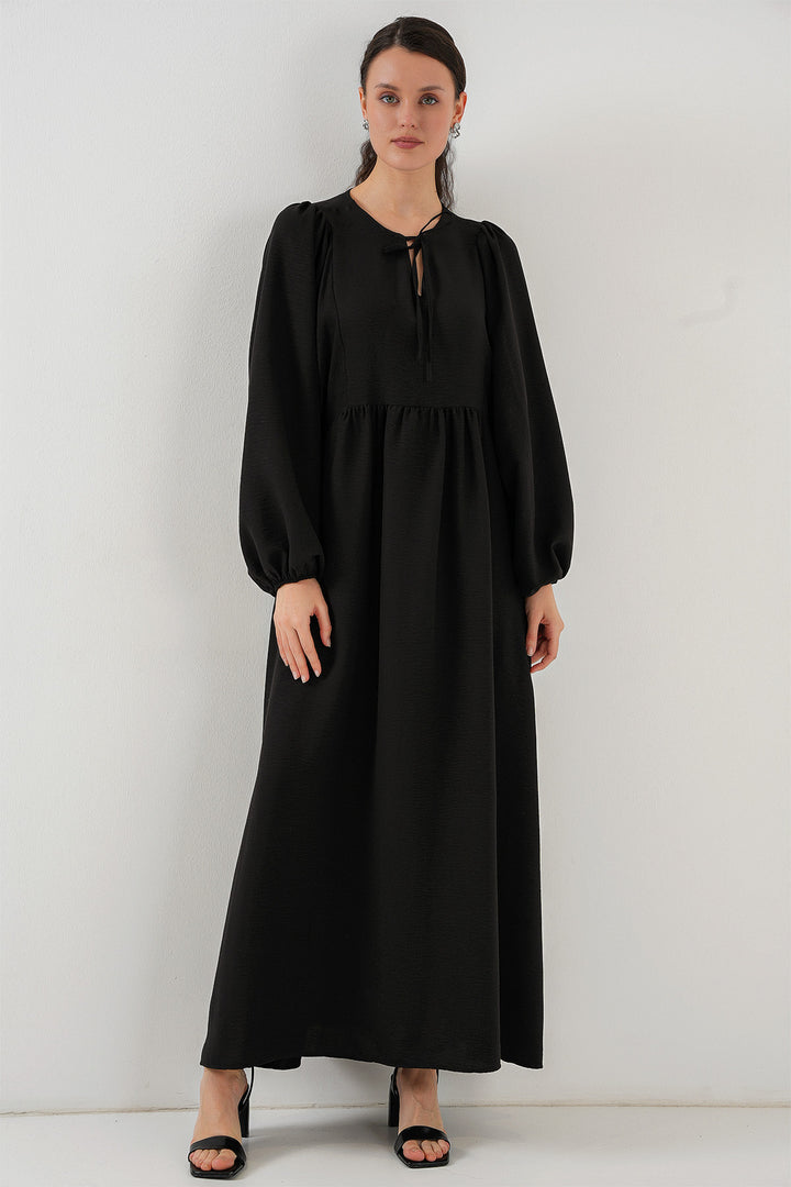Bigdart Robe de hijab à manches ballon pour femme 2464 - Noir