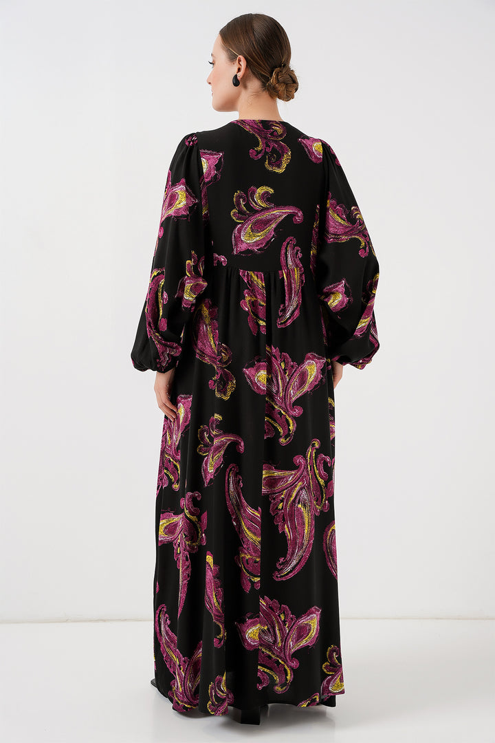 Bigdart Robe longue à manches ballon pour femme 2464 - Fuchsia