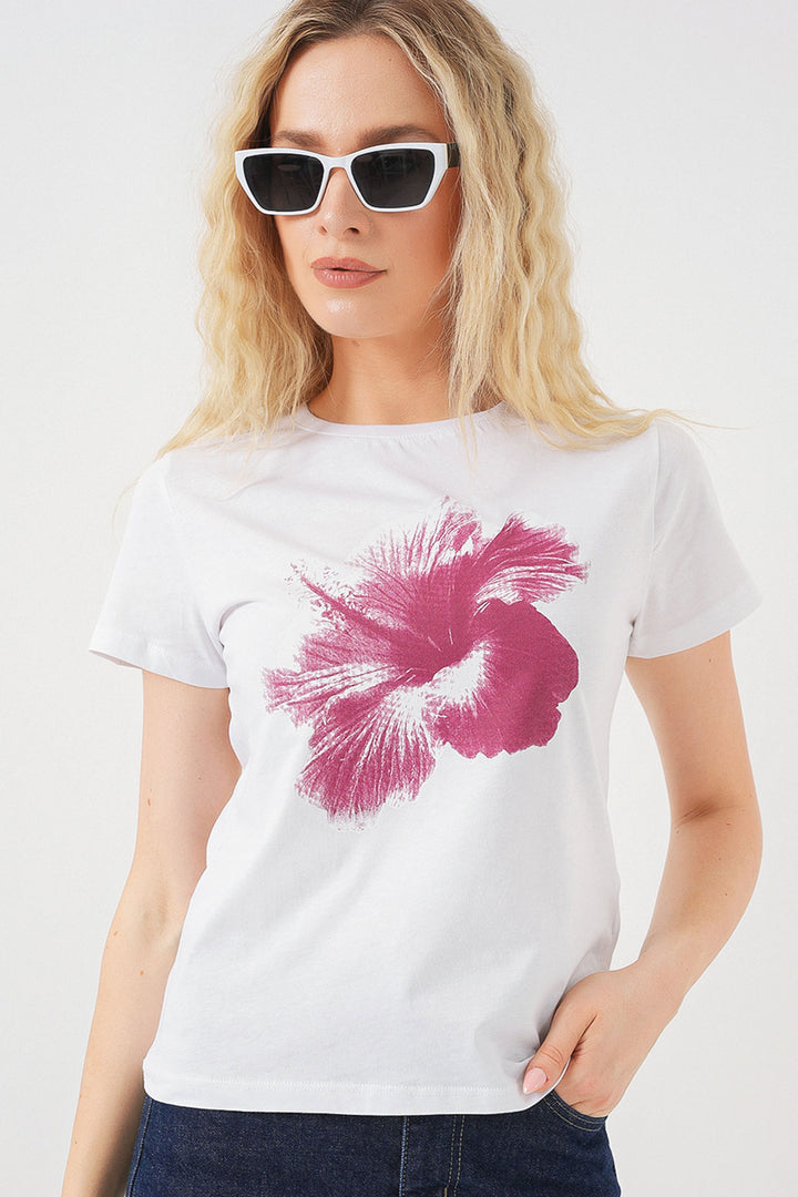 Bigdart T-shirt basique imprimé pour femme 4349 - Prune